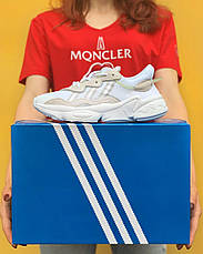 Кросівки жіночі Adidas Ozweego White Brown білі з бежевою вставкою((на стилі)), фото 2