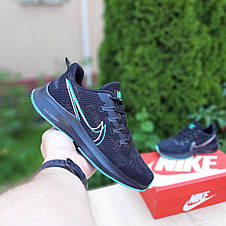 Кроссовки женские Nike Zoom Чёрные с зелёным полосками ((на стилі)), фото 3