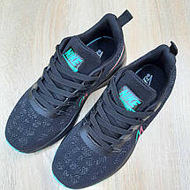 Кроссовки женские Nike Zoom Чёрные с зелёным полосками ((на стилі)), фото 2