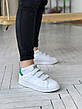 Кроссовки женские Adidas Stan Smith белые с зелеными задниками((на стилі)), фото 6