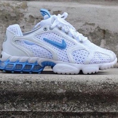Кросівки жіночі Nike Air x Zoom Stussy White білі з блакитним відтінком ((на стилі))