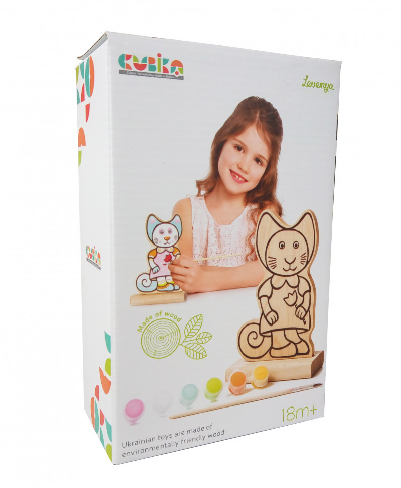 

Игра-раскраска CUBIKA Котик с красками 13845