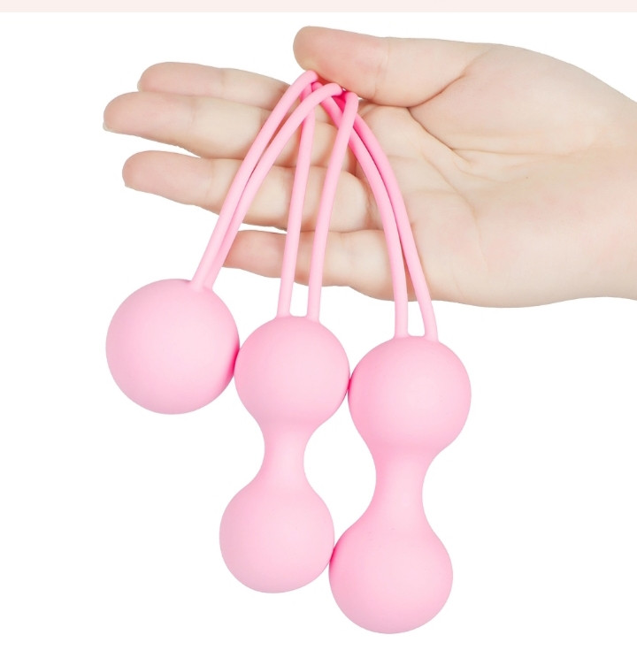 Вагінальні силіконові рожеві кульки для тренування м'язів піхви