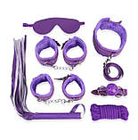 Универсальный набор BDSM для интимных игр фиолетового цвета бдсм садо мазо, фото 2