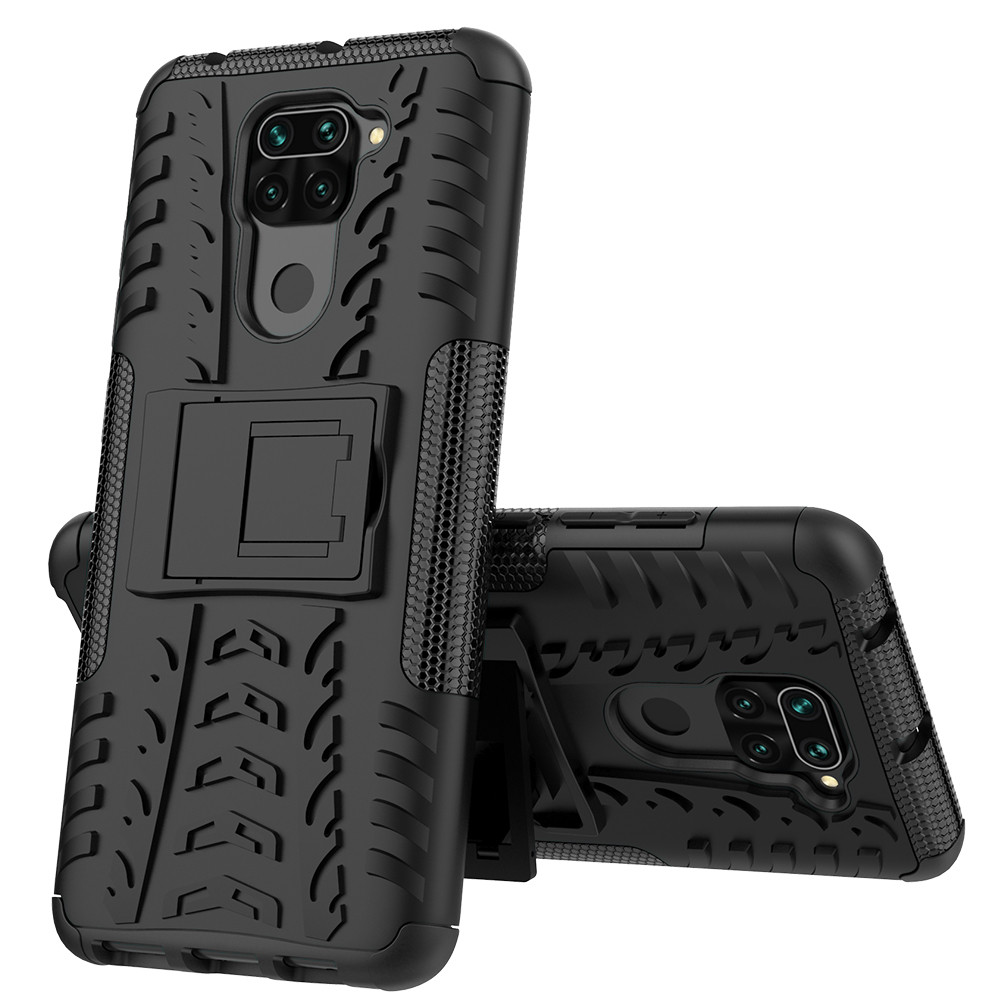 

PC + TPU чехол Armor для Xiaomi Redmi Note 9 (8 цветов) черный