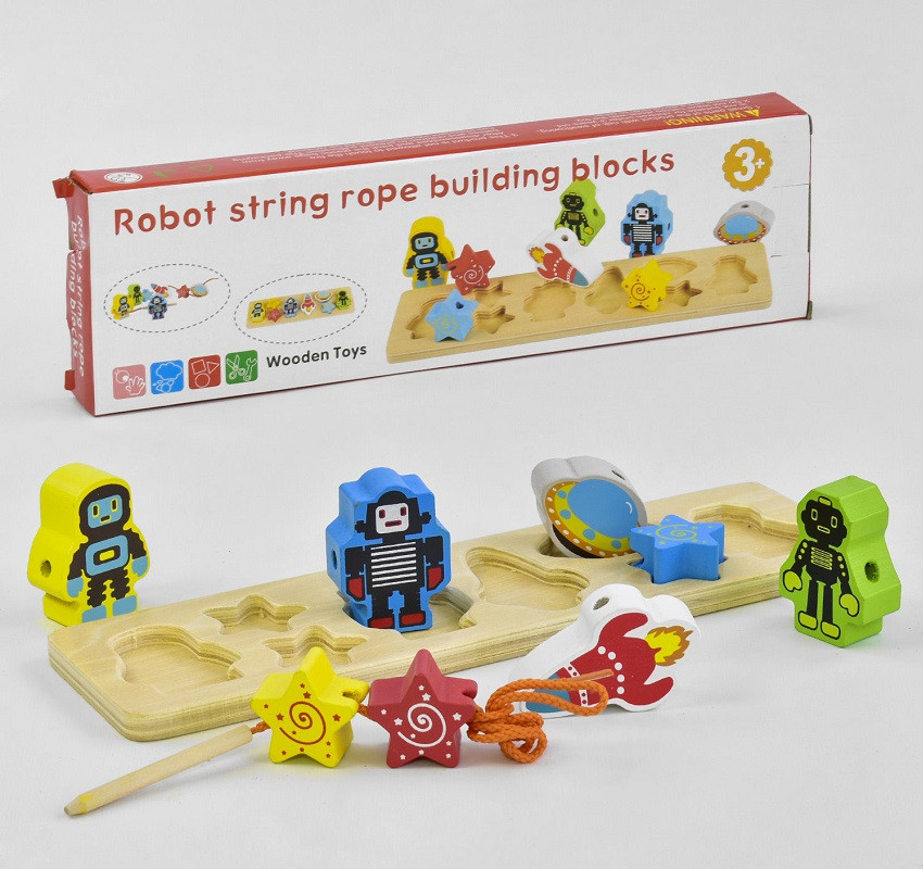 

Деревянная игра Wooden Toys Рамка-вкладыш С 35887 со шнуровкой Разноцветный (2-С35887-76233)