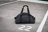 Спортивная небольшая мужская сумка через плечо черна CITYHAMMER городская из экокожи WLKR, фото 6