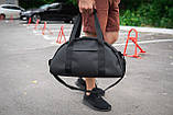 Спортивная небольшая мужская сумка через плечо черна CITYHAMMER городская из экокожи WLKR, фото 7