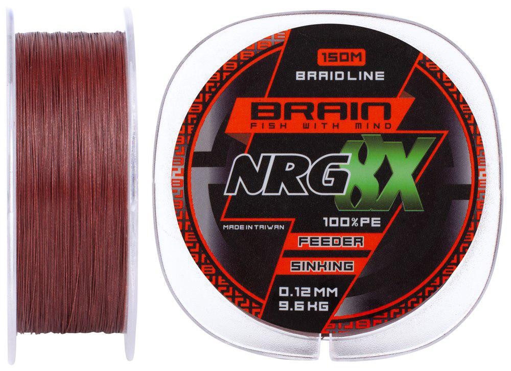 

Шнур Brain NRG 8X sinking 150m 0.12mm 9.6kg Коричневый (1858.20.83