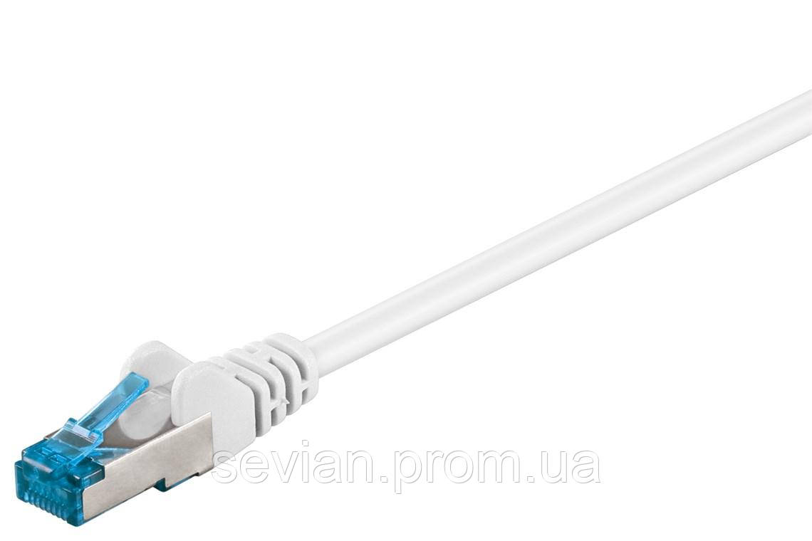 

Патч-корд екранований RJ45 SFTP6a 2 м Goobay patch AWG27 D=6.0мм LSOH Gold Cu Белый(75.09.3749)