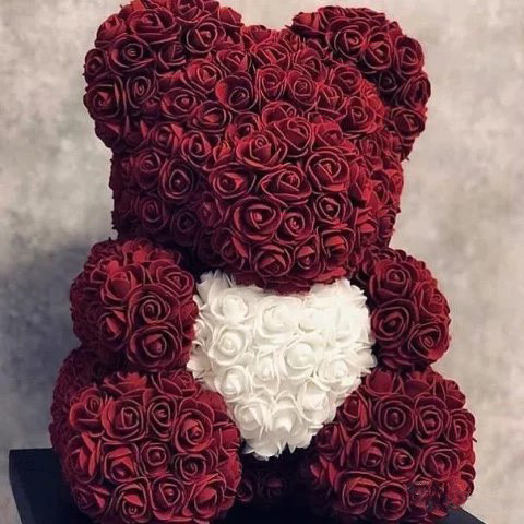 

Мишка с сердцем из 3D роз Teddy Rose 40 см Товары в топе, Бордовый! Лучшая цена