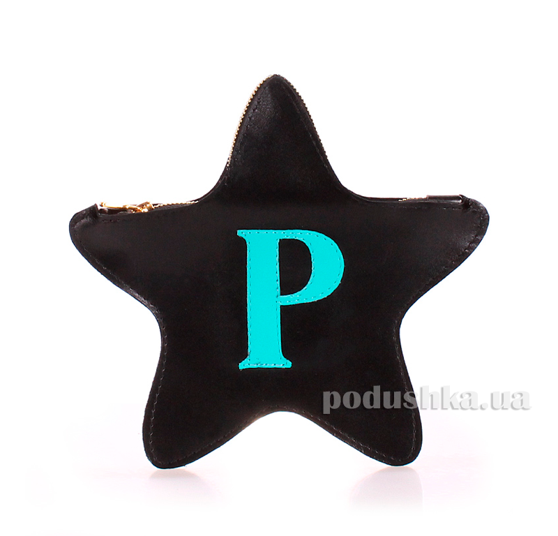 

Кожаный клатч-косметичка Poolparty Star star-black-blue