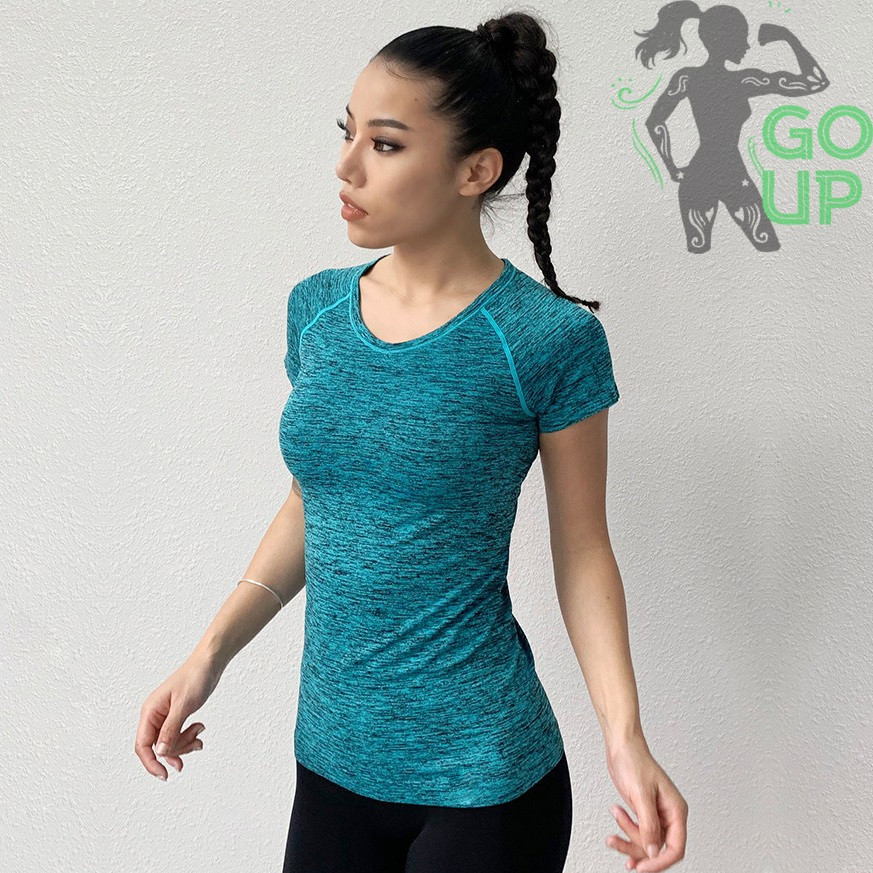 

Спортивная женская футболка TAU, для занятий йогой, бегом, фитнесом, Синий