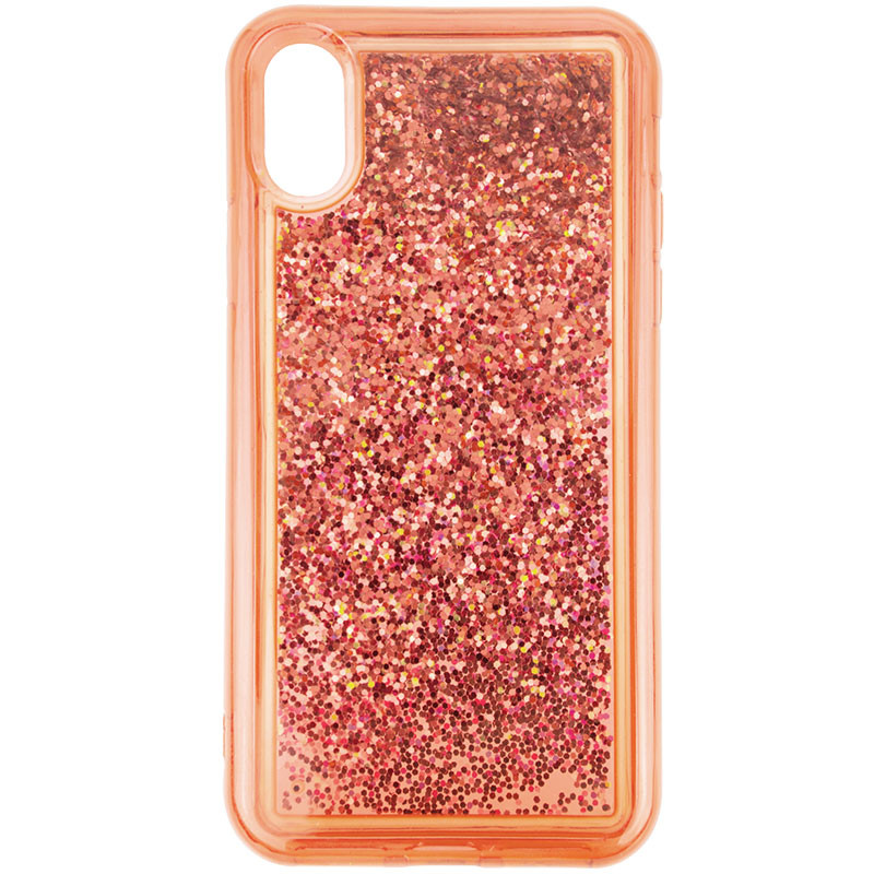 

TPU+PC чехол Sparkle (glitter) для Apple iPhone XS Max (6.5"), Персиковый