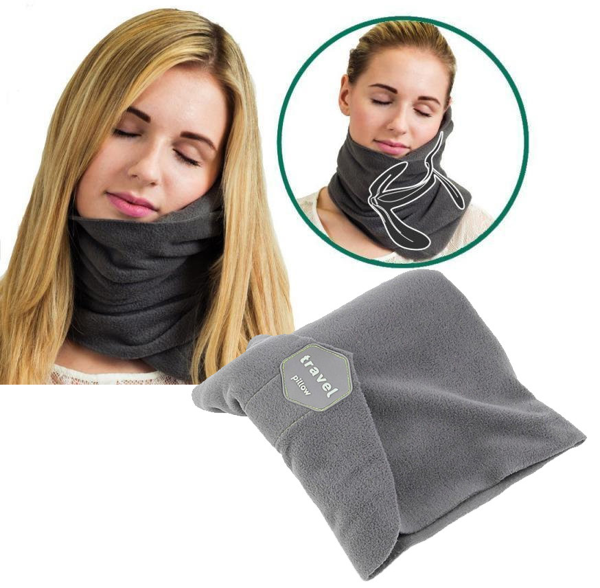 Подушка-шарф для путешествий Travel Pillow Gray (2839)