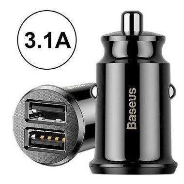 

Автомобильный адаптер Baseus Grain 2USB 3.1A черный