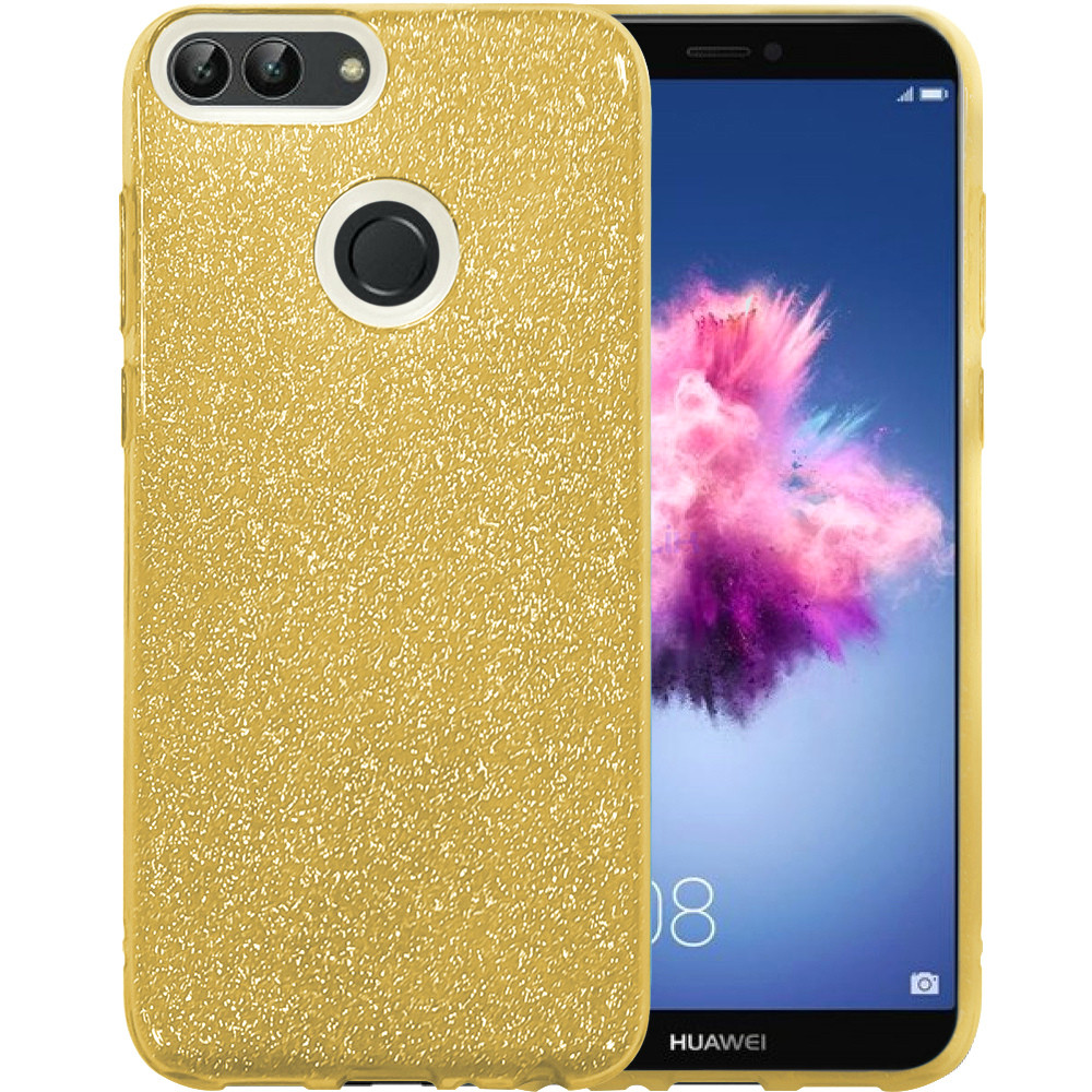 

Силиконовый чехол Glitter Huawei P Smart (золотой)