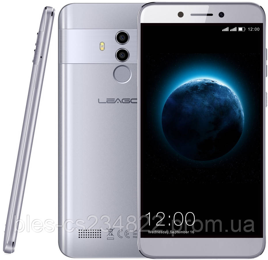 

Смартфон тонкий, серый с большим дисплеем и двойной камерой Leagoo T8 gray 2/16ГБ