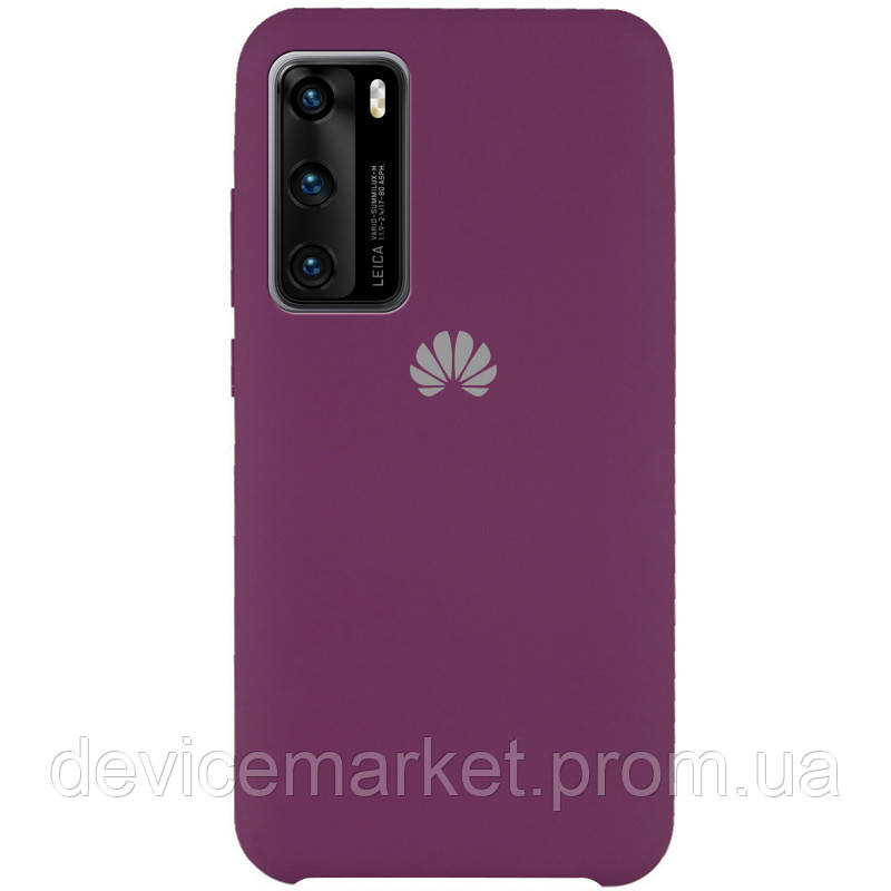 

Чехол Silicone Cover (AAA) для Huawei P40, Фиолетовый / grape