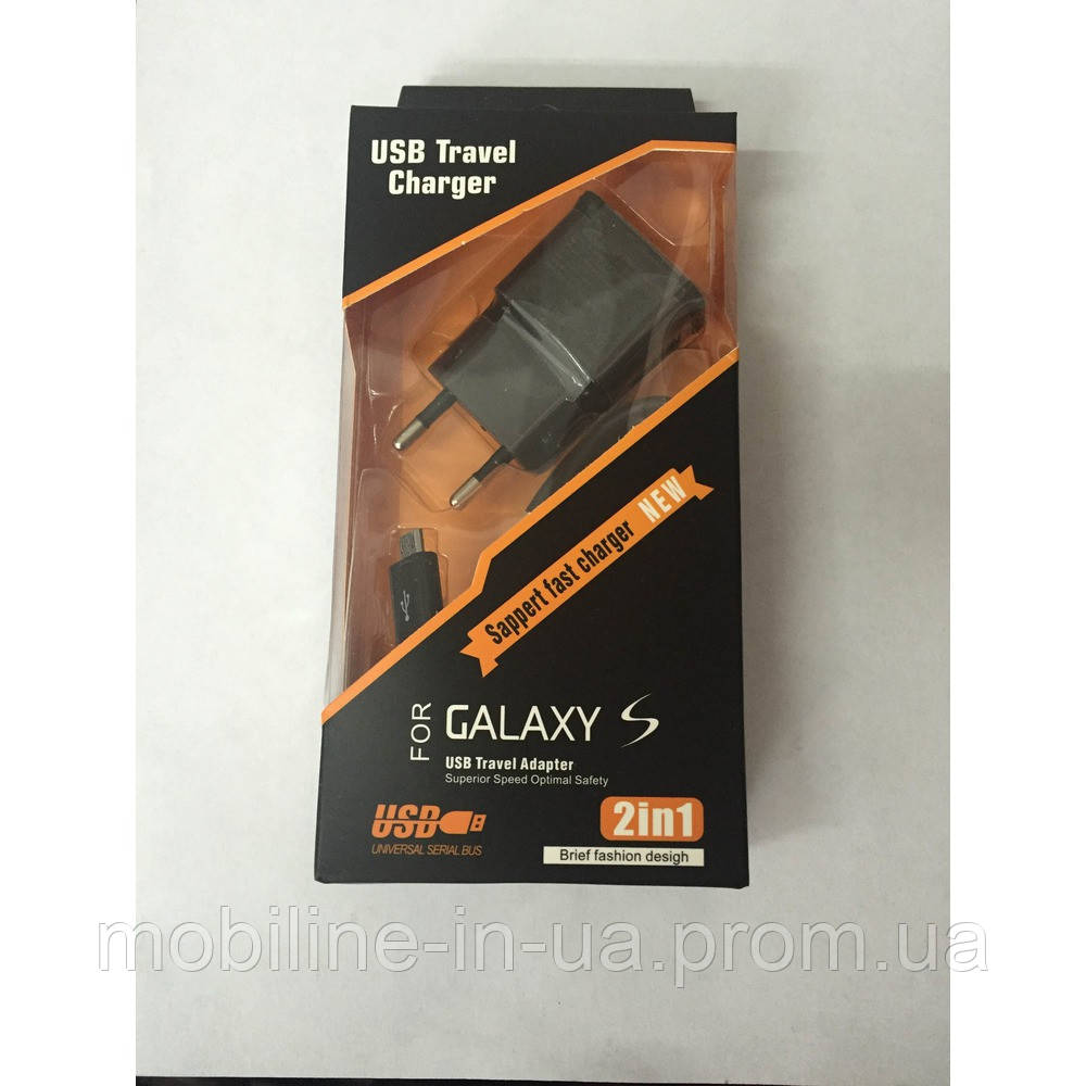 

СЗУ 2in1-m Samsung S4 (2A) black microUSB