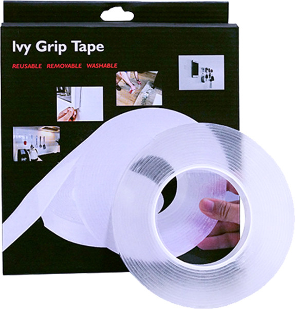 

Многоразовая крепежная лента Ivy Grip Tape 1м, двухсторонняя клейкая лента, Многоразовая крепежная лента Ivy Grip Tape 1м, крепежная лента Ivy Grip