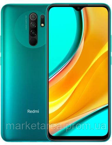 

Смартфон зеленый с большим дисплеем и функцией NFC на 2 сим карты Xiaomi Redmi 9 4/64Gb Green ЕВРОПА UA UCRF