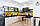 Вініловий кухонний фартух Amour (скіналі для кухні наклейка ПВХ) Франція Ейфелева вежа жовті Троянди, фото 2