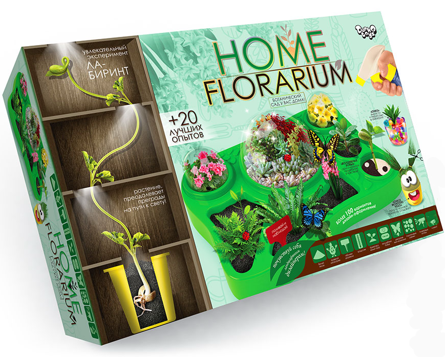 

Безопасный обучающий набор для выращивания растений HFL-01 "Home Florarium