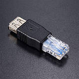 Адаптер USB (мама) LAN RJ45 Ethernet Сетевой Конвертер Переходник, фото 2