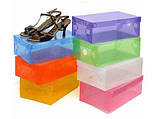 Коробки для взуття прозора зберігання взуттєві box органайзер пластик (3 шт.), фото 4