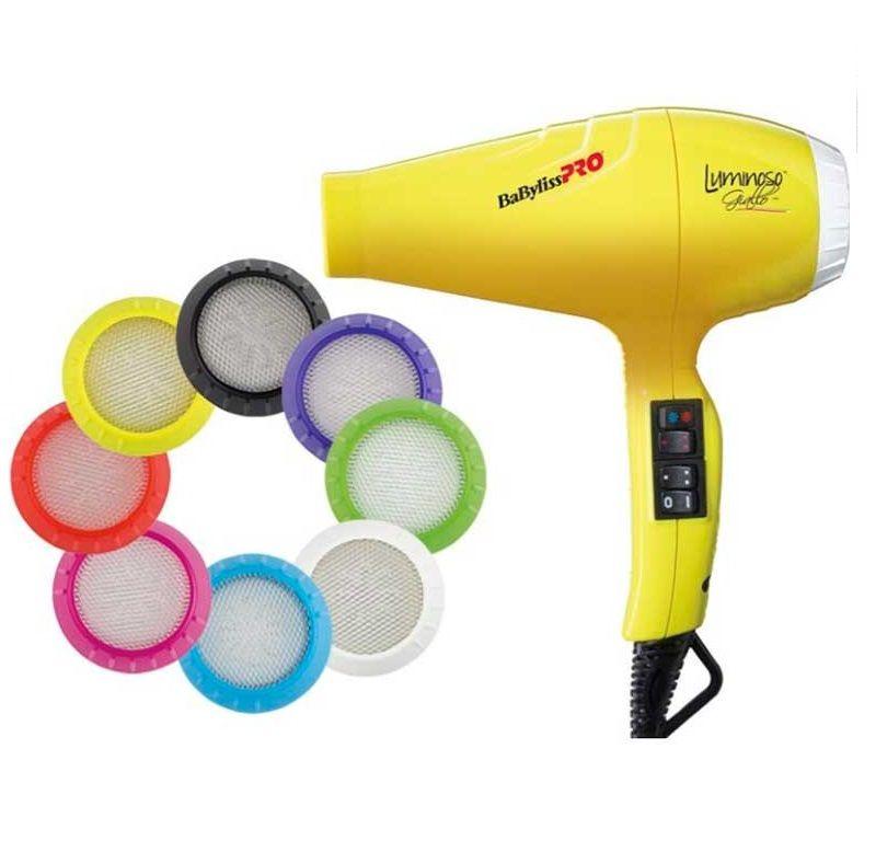 

BaByliss PRO Фен BaByliss PRO Luminoso Giallo 6350 с ионизацией 2100W желтый (BAB6350IYE)