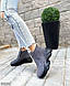 36 розмір Жіночі сірі черевики натуральна замша Зима, фото 4