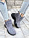 36 розмір Жіночі сірі черевики натуральна замша Зима, фото 2
