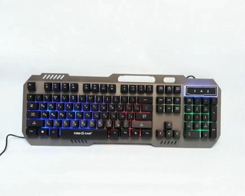 Игровая клавиатура PUBG с подсветкой и металлическим матовым корпусом Fire Cam PUBG GK20, фото 2