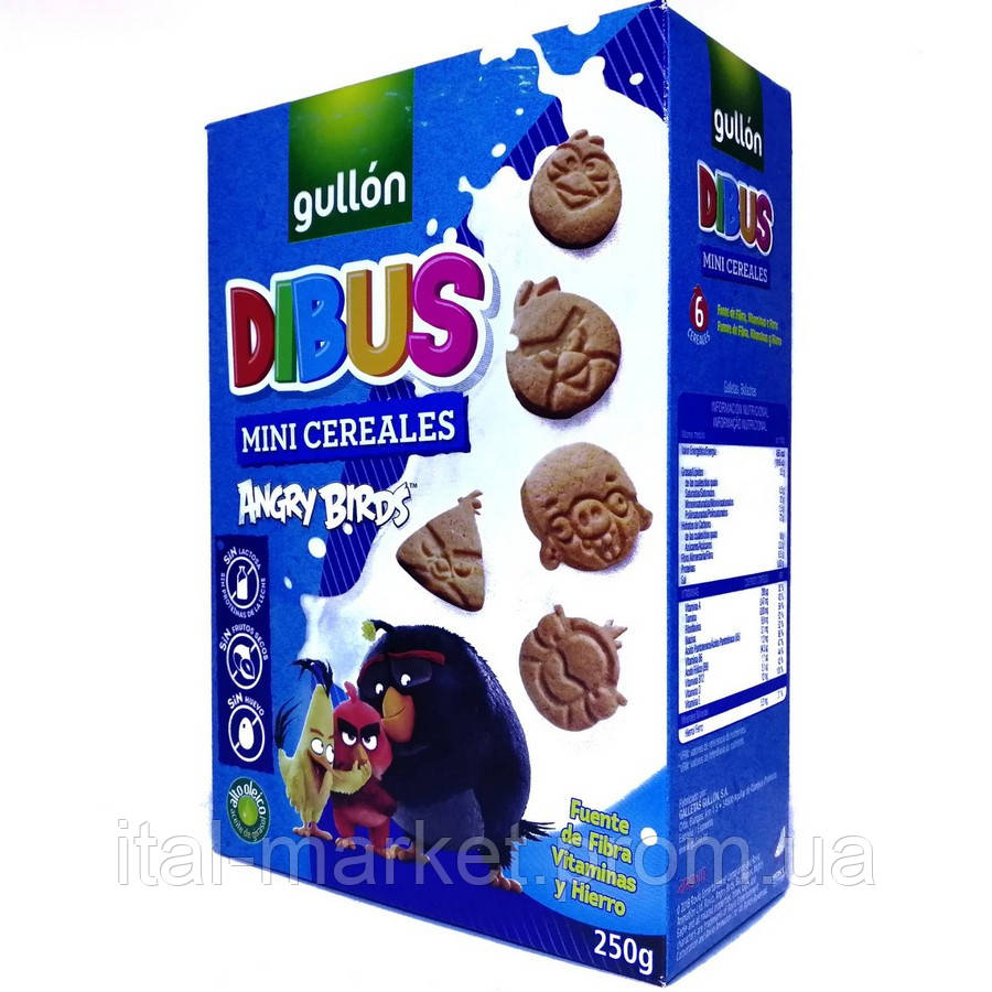 Печенье шоколадное детское Dibus Mini Cereales 250г, Gullon