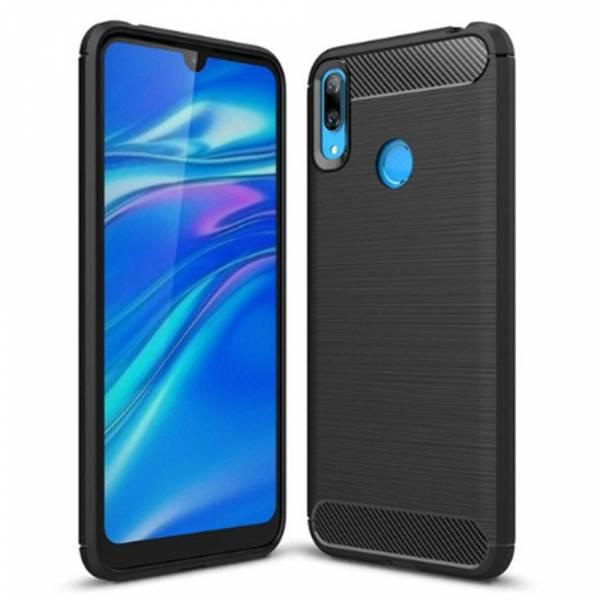 

Чехол накладка Polished Carbon для Huawei Y7 2019 черный