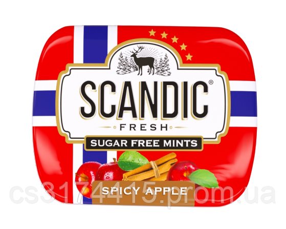 Освежающие драже Energon SCANDIC без сахара вкус Пряное Яблоко (14 грамм)