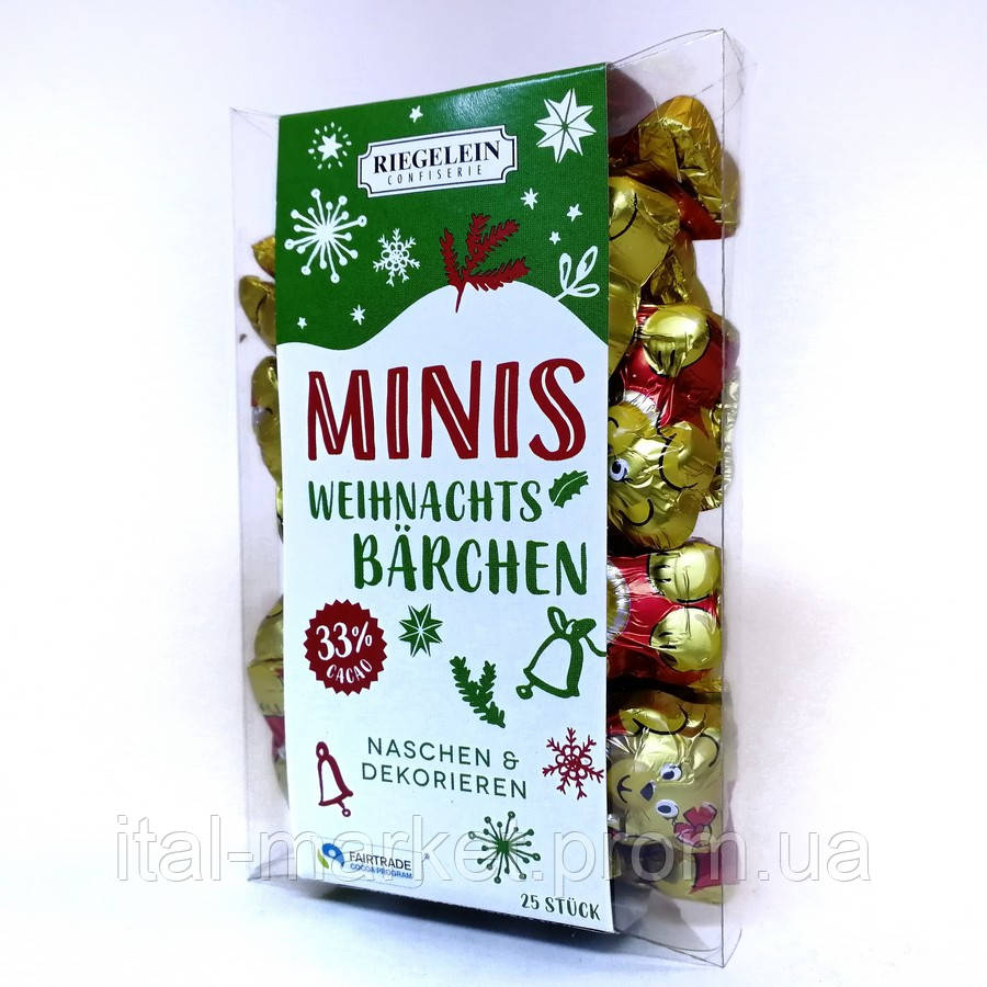 Шоколадные мишки Minis Weihnachts Barchen 25 шт 125г, ГерманияНет в наличии