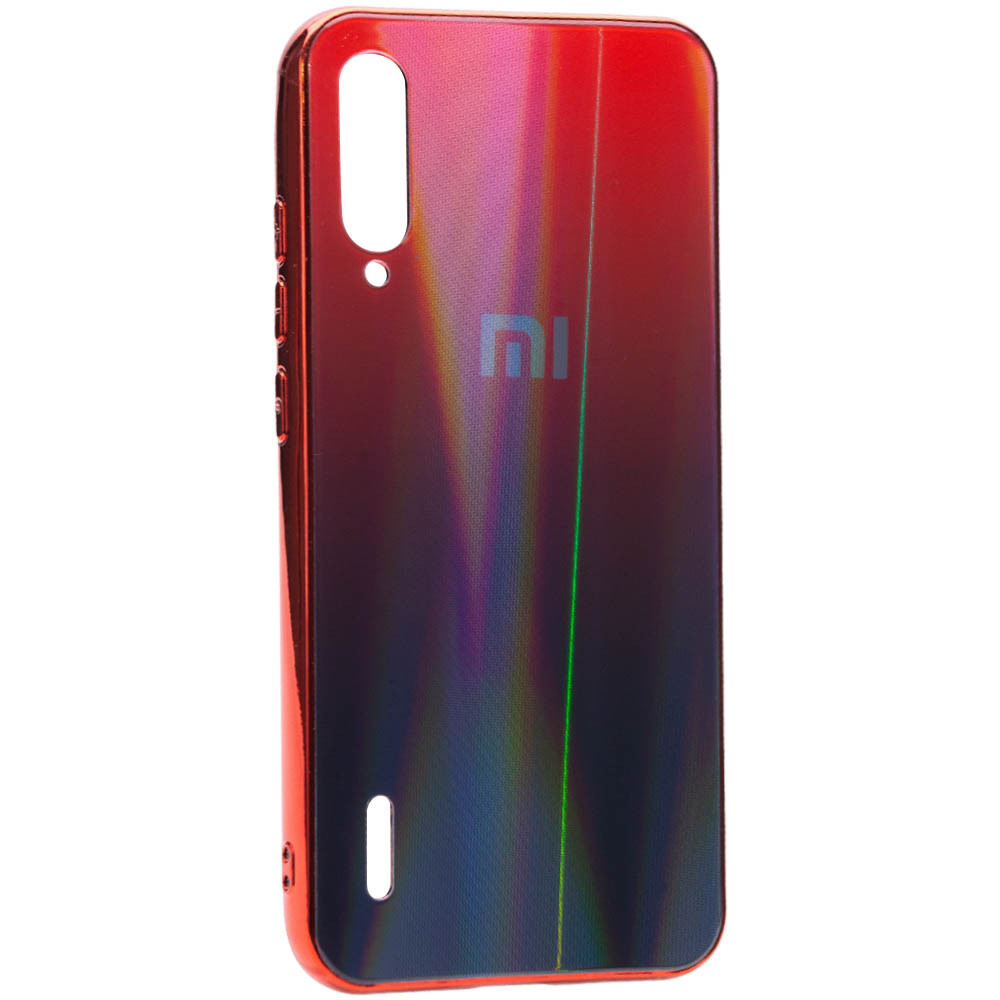 

TPU+Glass чехол Gradient Aurora с лого для Xiaomi Mi A3 (CC9e), Красный