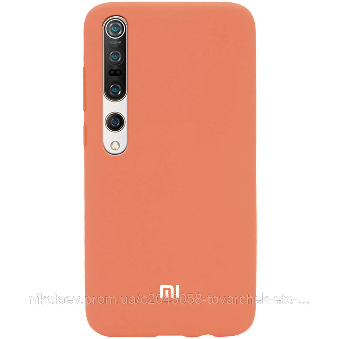 

Чехол Silicone Cover Full Protective (AA) для Xiaomi Mi 10 / Mi 10 Pro, Оранжевый / apricot
