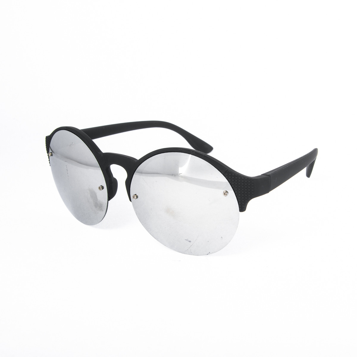 Солнцезащитные очки унисекс - черные зеркальные -2-6080