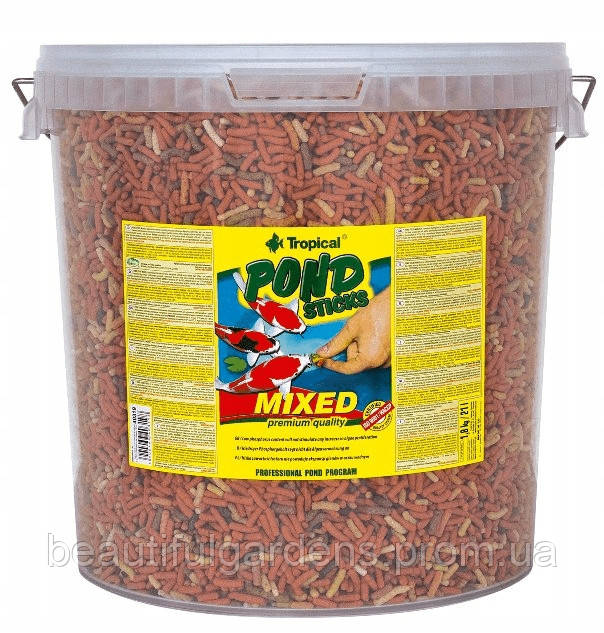 

TROPICAL POND STICKS MIXED 21L корм для прудовых рыб в палочках