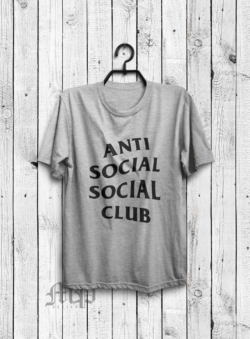 

Мужская футболка Анти социал, спортивная футболка Anti social social club, хлопок