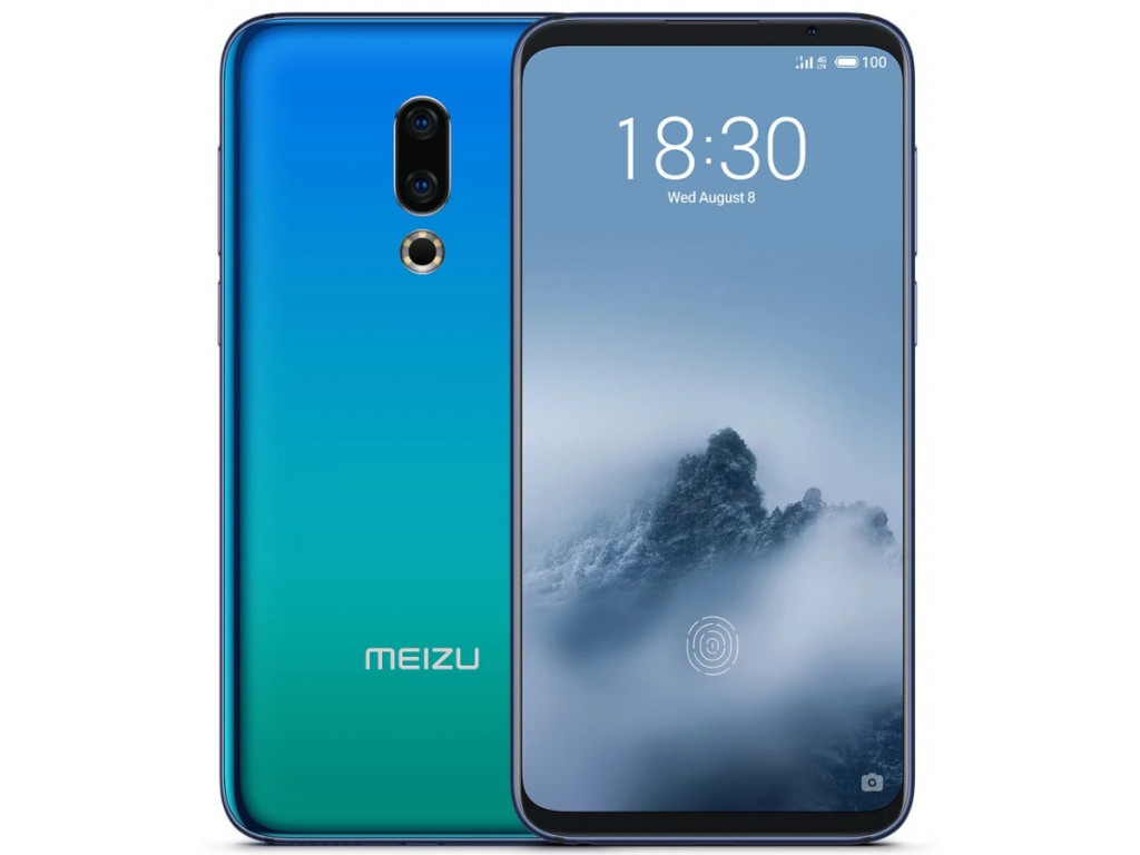 

Смартфон мейзу синий тонкий с большим дисплеем на 2 сим карты Meizu 16th M882H 6/64Gb blue Global Version