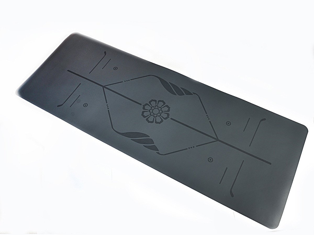 

Коврик для йоги PU 183 х 68 х 0,4 см с разметкой серый