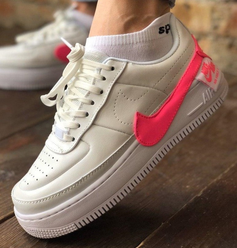 

Nike Air Force 1 Jester XX White/Hyper Pink Platform| кроссовки женские; белые/оранжевые; осенние/весенние 38eur - 24.0cm, Оранжевый