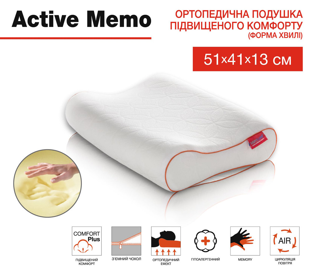 

Подушка Active Memo (ортопедическая), Белый