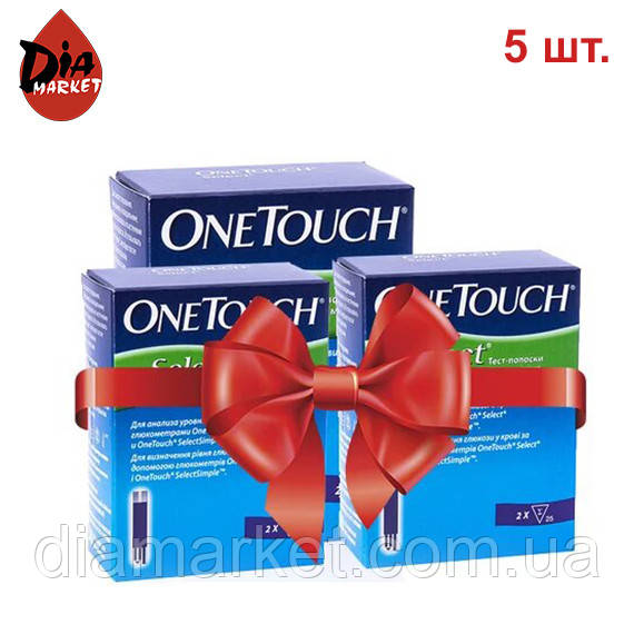 

Тест-полоски ВанТач Селект (OneTouch Select) - 5 уп. по 50 шт.