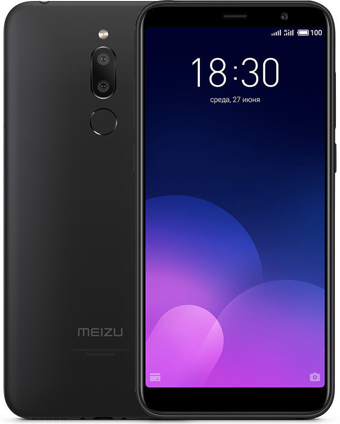 

Смартфон с большим дисплеем и 2 камерами на 2 сим Meizu M6T 3/32GB Black Global (GSM + CDMA) Гарантия 12 мес, Черный