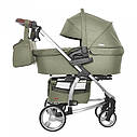 Дитяча універсальна коляска оливкова 2в1 люлька-сумка, дощовик CARRELLO Vista CRL-6501 з народження до 3 років, фото 2